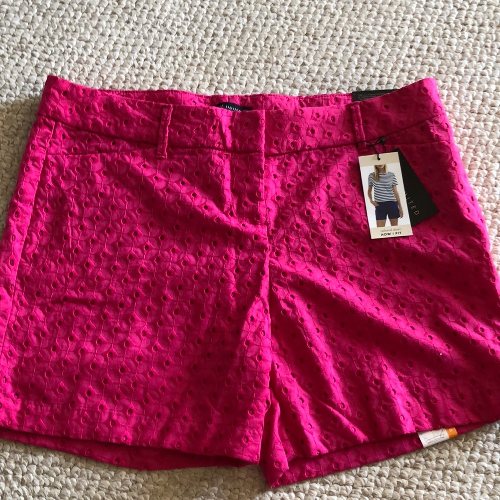 NEW THE LIMITED PINK TAILORED SHORTS